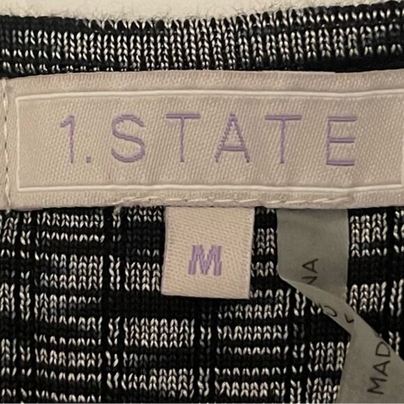 1.State Gray & Black Fit & Flare BalletCore Feminine Dress NWOT Size M - Picture 8 of 12